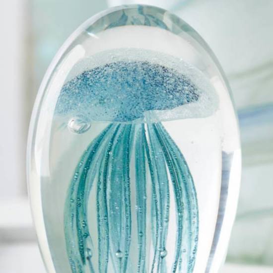 026023 Leonardo Oceano szobor meduzaval 11cm turkiz 4 - Statuetă decorativă Jellyfish Oceano turquoise (L026023)