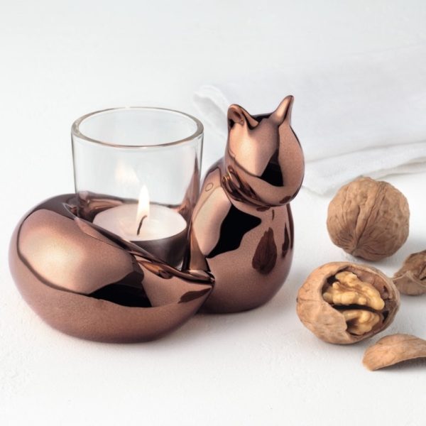 Leonardo 014965 16cm Eichh rnchen Edy mit Tischlicht Glas Herbstdeko Herbst 600x600 - Suport pentru lumânare veverița (L014965)