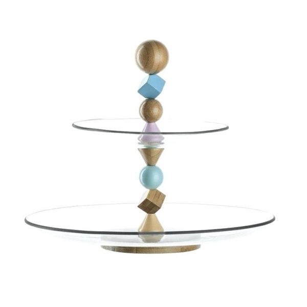 leonardo etagere castagna 2 tlg blau gold 600x600 - Etajeră All'aperto (L025786)