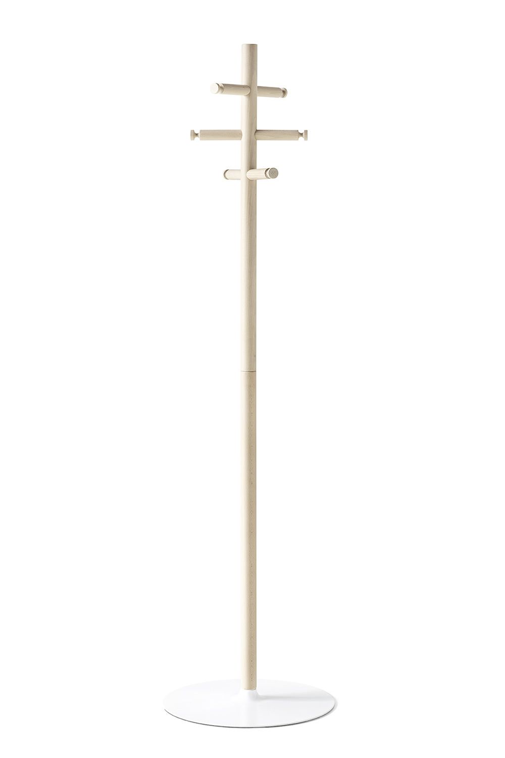 cb5212 app connubia coat rack with structure in whitened colour and white base - Suport pentru haine App CONNUBIA (CB/5212)